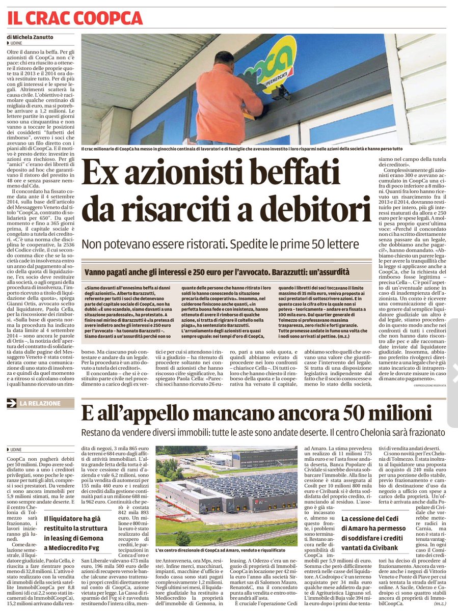 Stefano_Sedrani's tweet photo. E la #LegacoopFvg cosa dice? Nessuna risposta dal suo Presidente? Manager incapaci e così i soci ci rimettono! #CoopCa #Coop #RegioneFvg https://t.co/7h9c7M0yGj