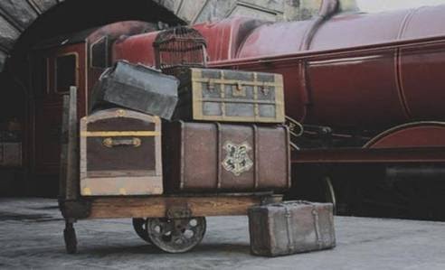 Todo listo para abordar el Expreso de Hogwarts.