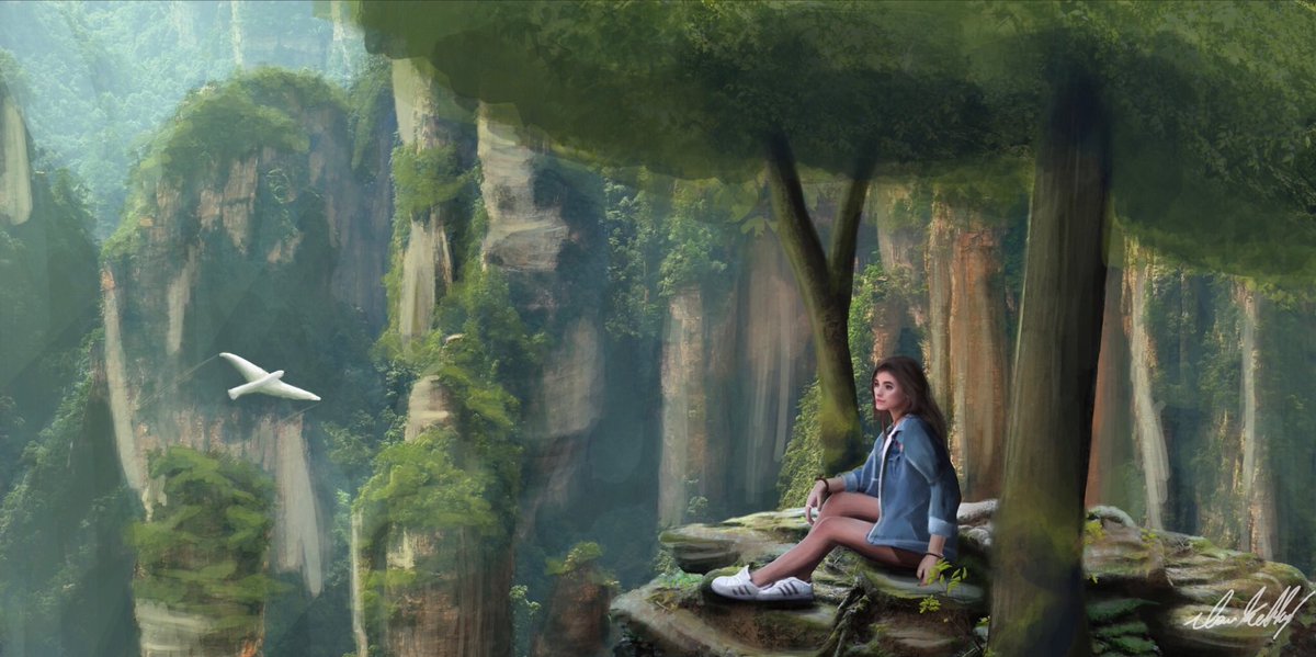 iankelleystudio's tweet photo. New digital painting! #digitalart #art #drawing #painting #paint #conceptart #draw #digital #forest #mountails #portrait https://t.co/PKWHJDLKNz