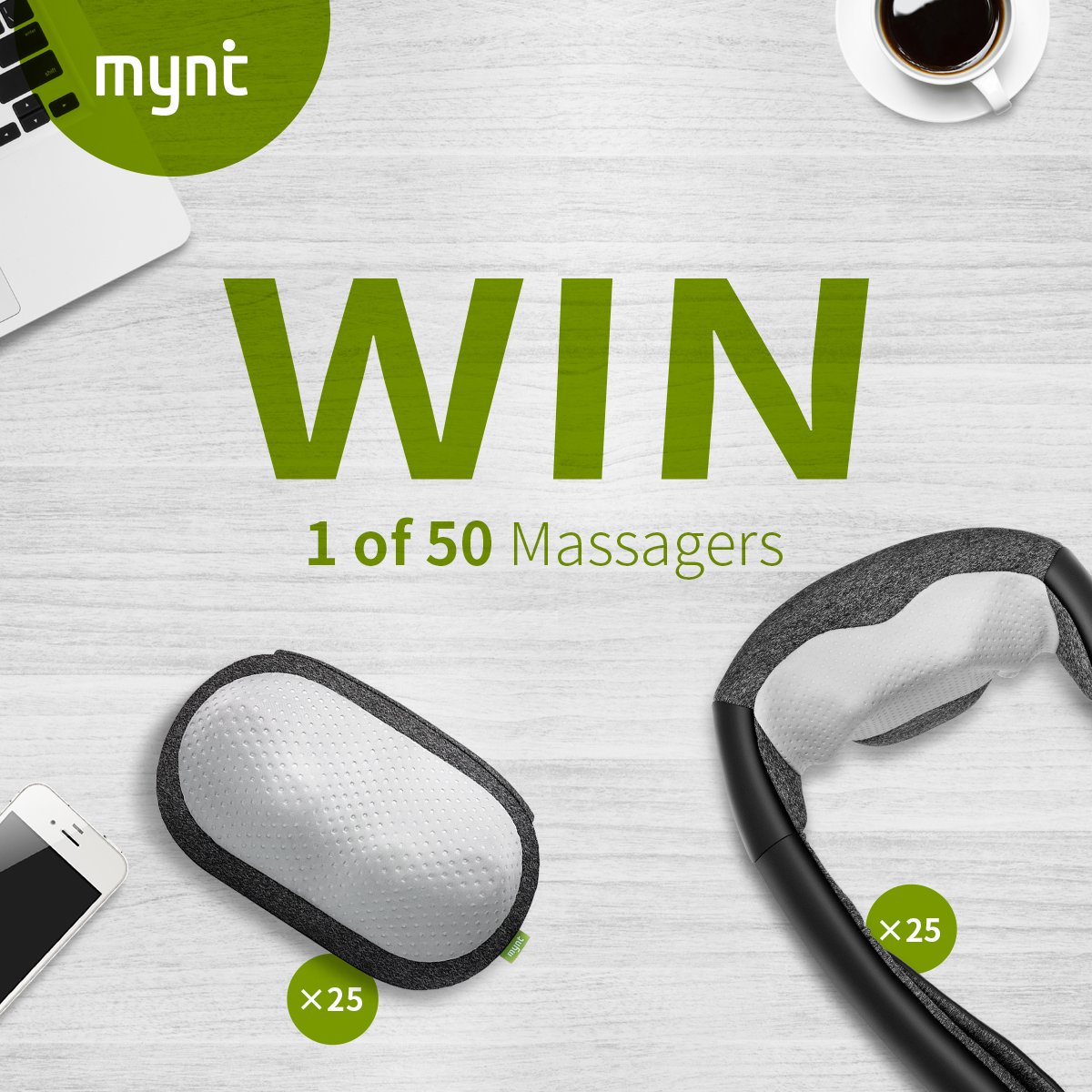 HelloMynt's tweet photo. #WIN 1 of 50 #Massagers in our launch #Giveaway! It’s super simple to enter at https://t.co/vB20hqqySy.
#Health #Wellbeing #Massage #Contest https://t.co/9BjMsYFanA