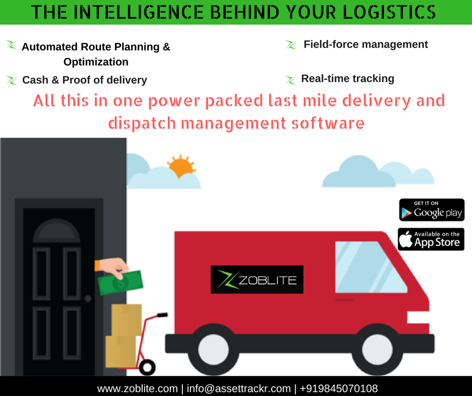 Assettrackr2's tweet photo. Optimize your logistics with Zoblite.
Contact to know more- https://t.co/9cjz66tPVi
#lastMileDelivery #Logistics #DeliveryDispatchSoftware https://t.co/q6FzUbmtV8