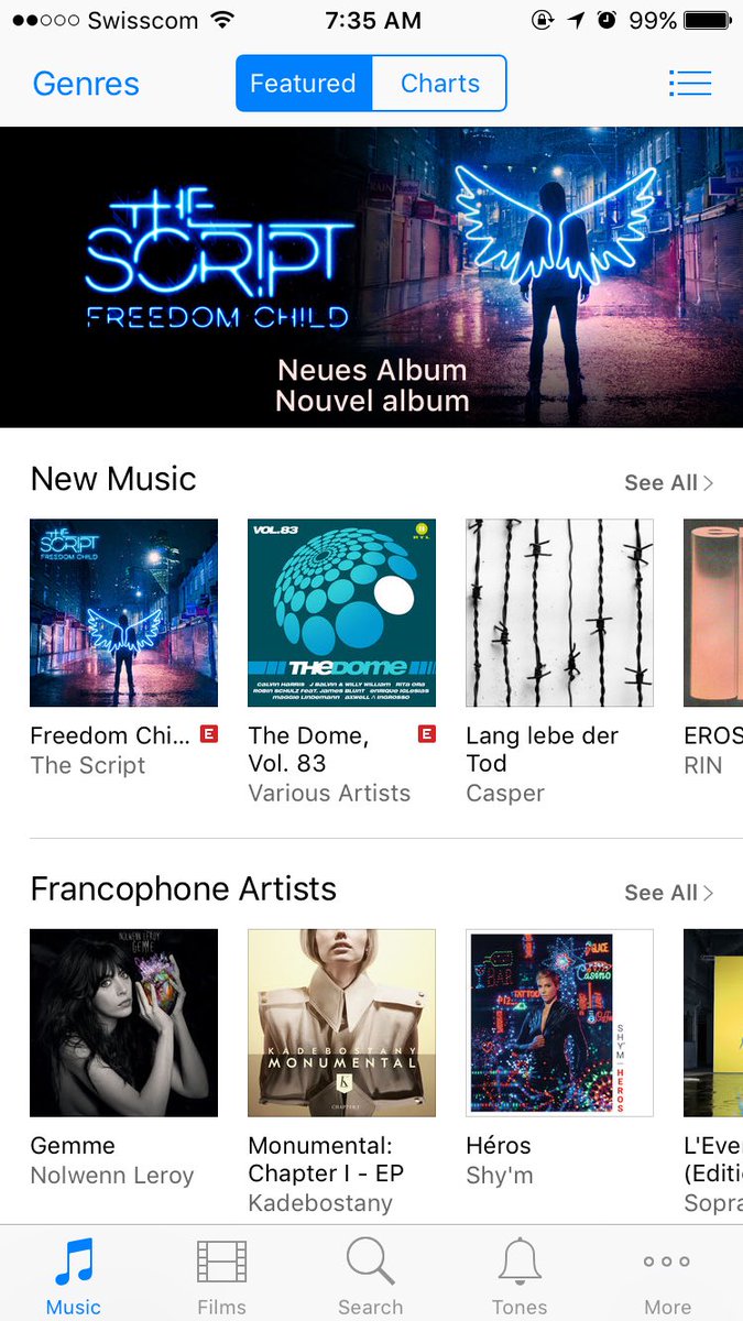 TheScriptCH1's tweet image. #FreedomChild is n. 5 in Switzerland's charts! To say we're proud would be an understatement!
Congrats, lads ❤️@thescript @TheScript_Danny