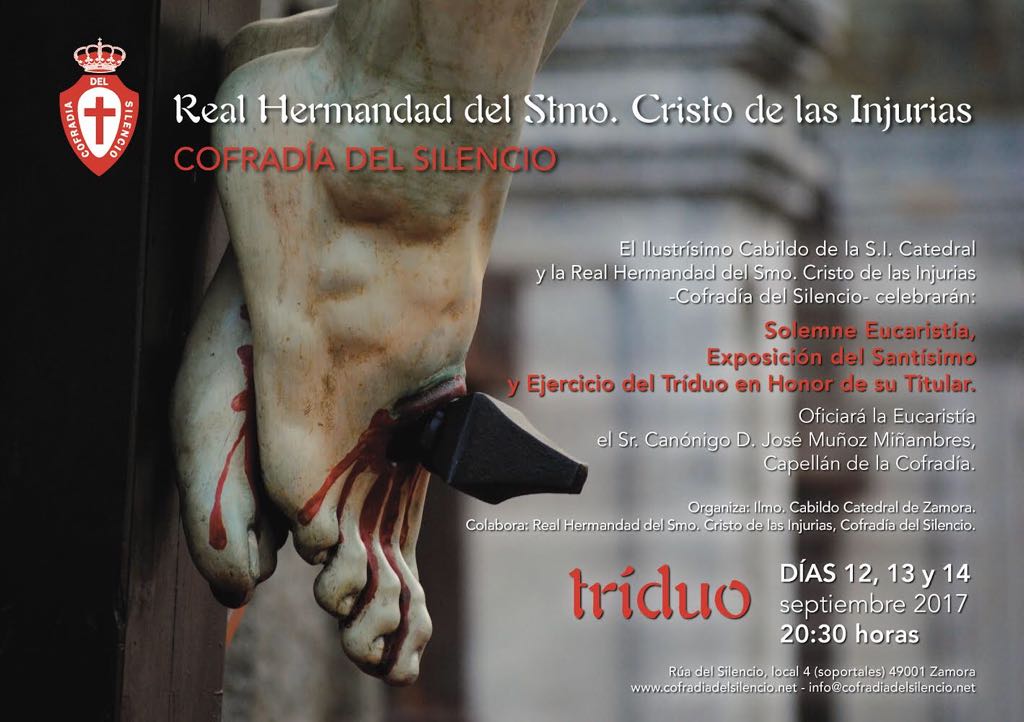 TRIDUO EN HONOR STMO. CRISTO DE LAS INJURIAS