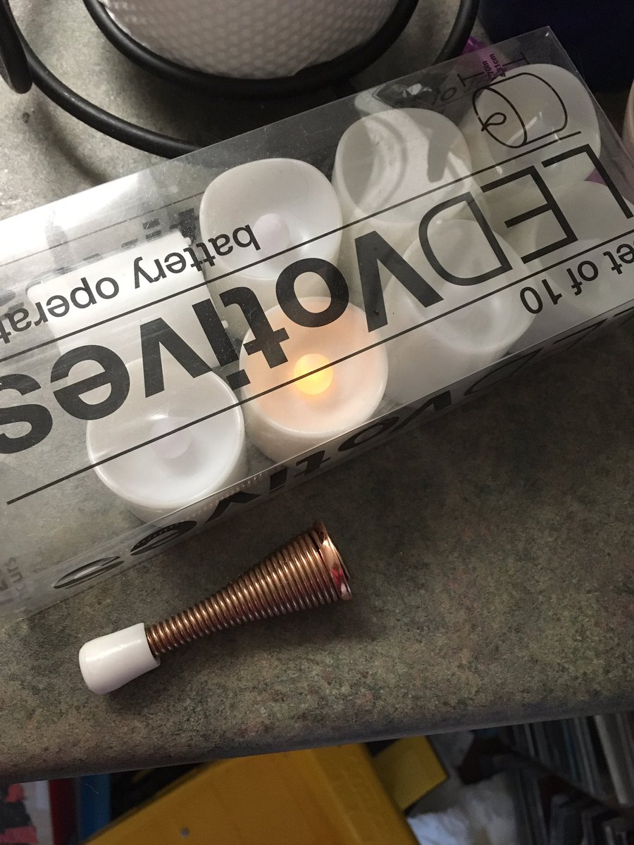talking2spirits's tweet photo. This box of candles untouched for two weeks on my counter. After last nights #reading, look what I found. #psychic #medium #spiritnods https://t.co/46rOcKN2T8