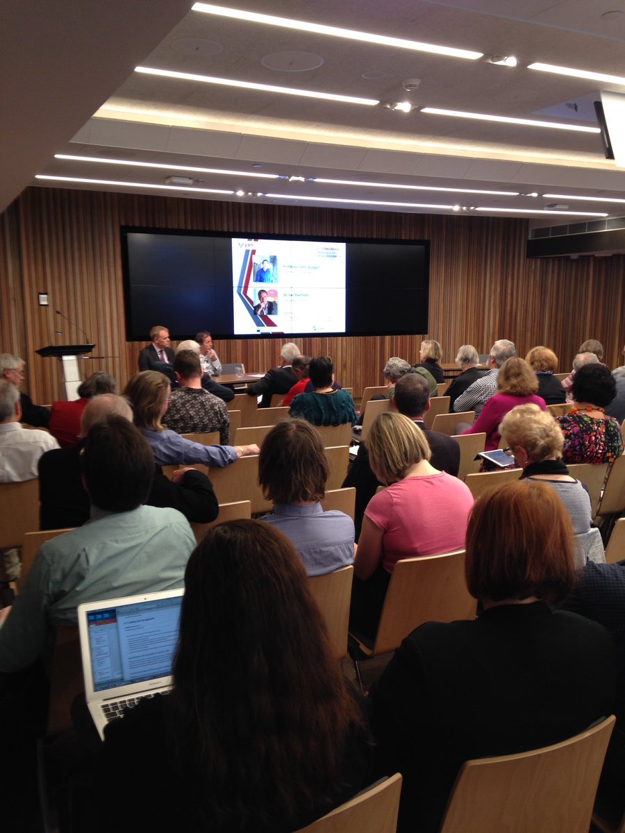 Taken earlier today during addresses by <a href="/JimboStanford/">Jim Stanford</a> and @JohnQuiggin! Thank you both for joining us!