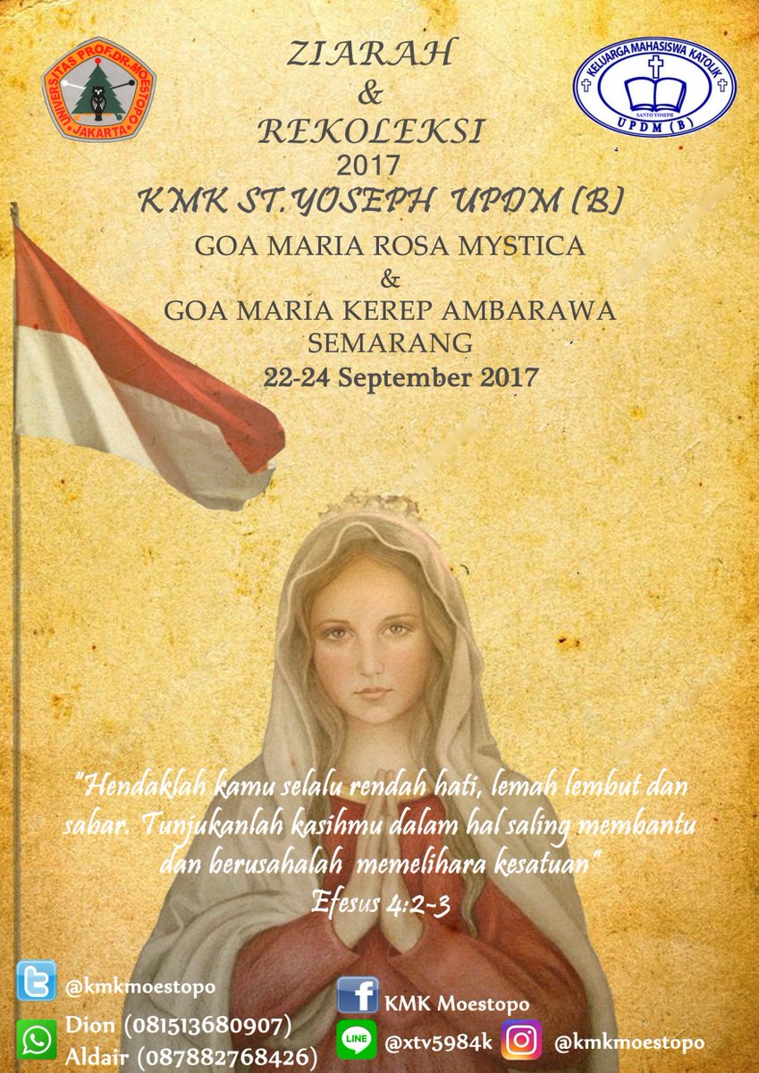 Ziarah dan Rekoleksi KMK 2017 kali ini ke Semarang! dan pada Ziarek ini special sekaligus merayakan ulang tahun KMK Moestopo yang ke 27! Loh