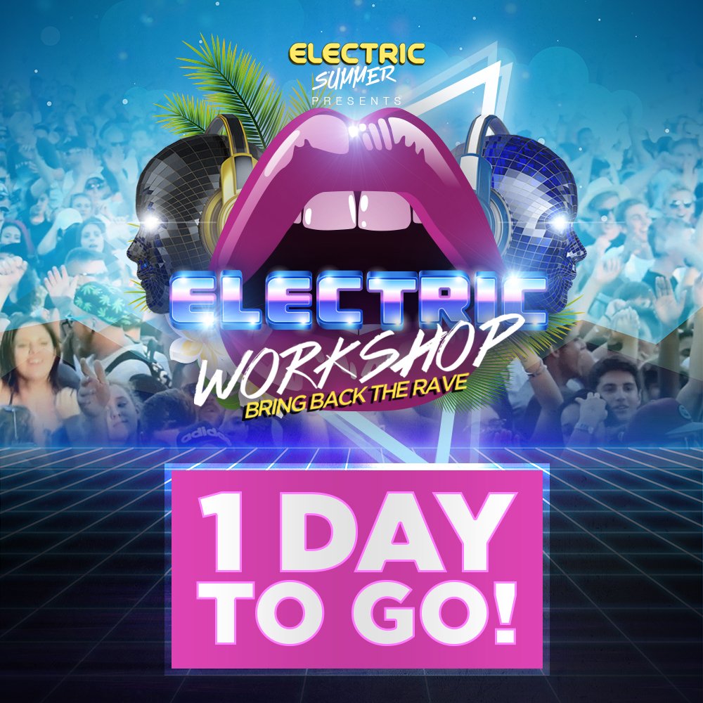 ElectricSFstvl's tweet photo. 1 DAY TO GO!
Electric Workshop "Bring Back The Rave" ” (https://t.co/iCByRkz2LA) IS TOMORROW!!
#BringBackTheRave #ElectricWorkshop #EW2017 https://t.co/HfQrkJmgHn