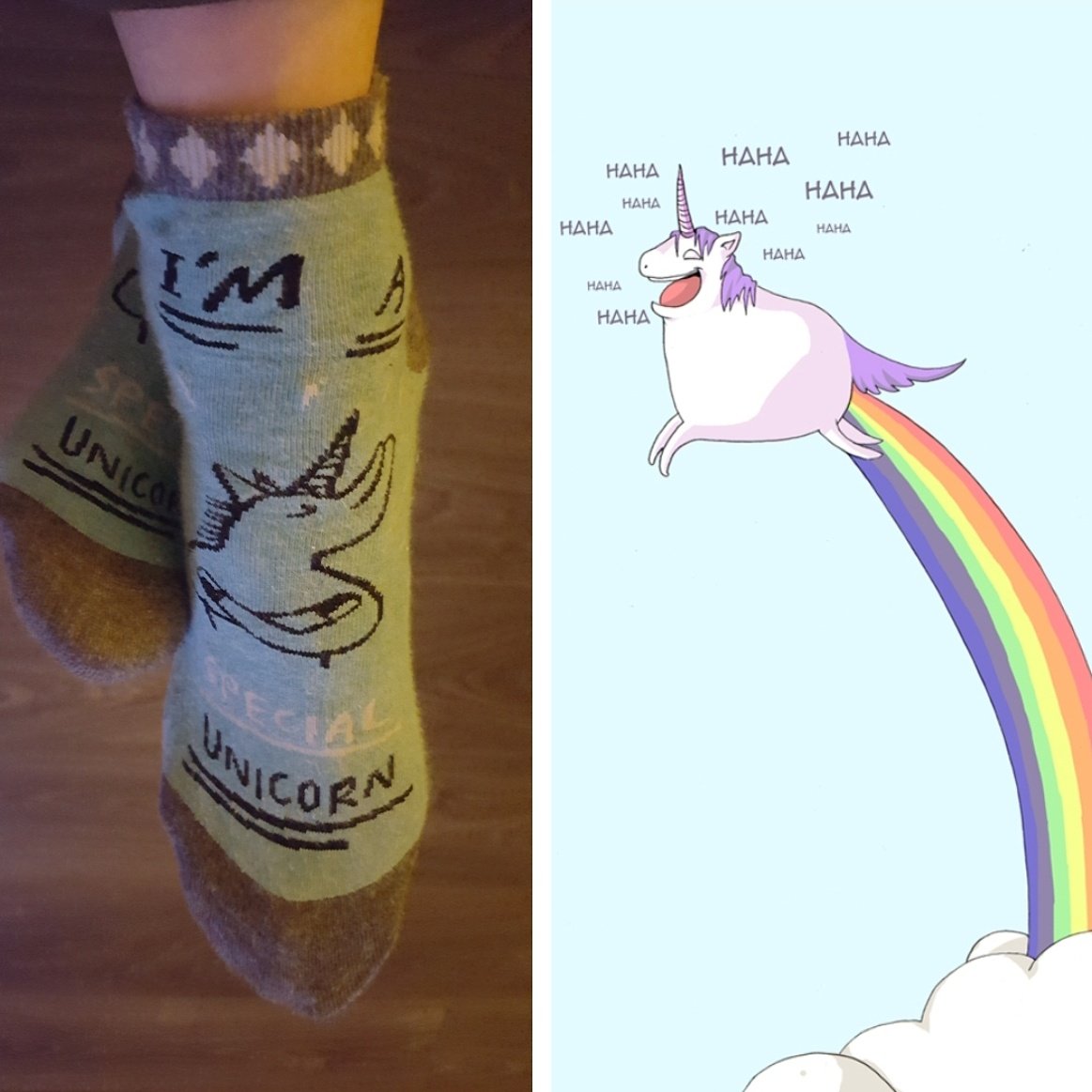 HopeSocks's tweet photo. I'm a special #unicorn
#socksofhope #payitforward https://t.co/ipEgQ1F4db
