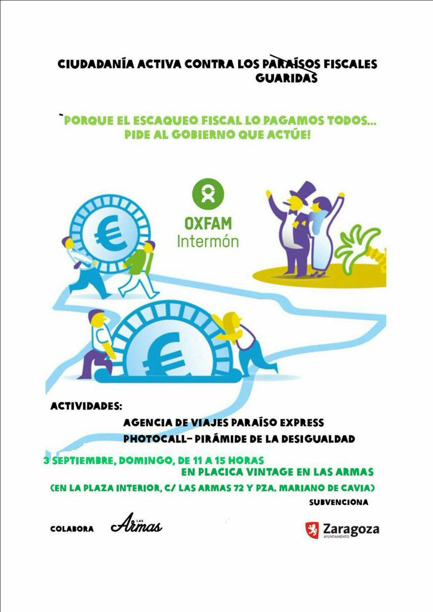 OIenZaragoza's tweet photo. La agencia de viajes Paraíso Express se pone en marcha. Ven el 3 de septiembre y participa! https://t.co/lUTrO9EC24