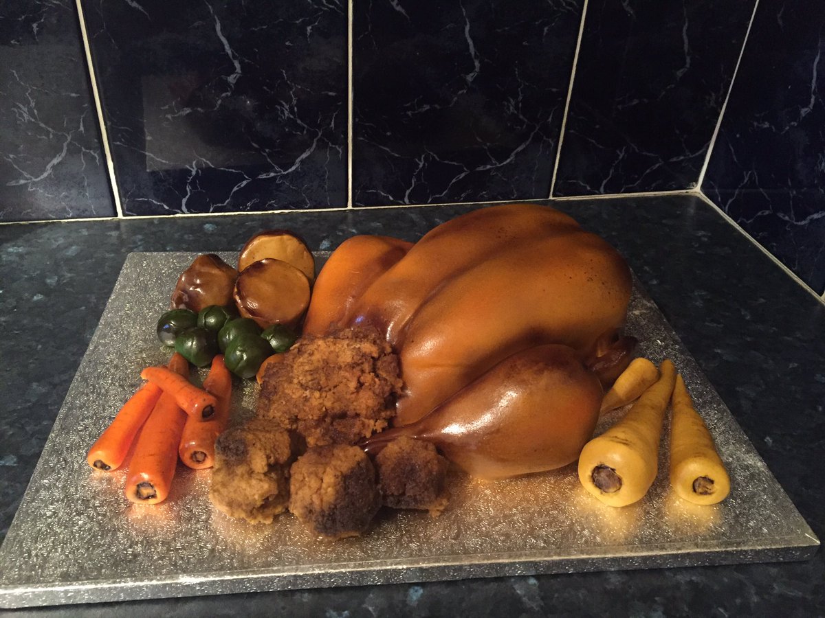 JodyEnguita's tweet photo. @noelfielding11 @PaulHollywood roast dinner chocolate cake? #gbbo #sneaky https://t.co/Iy7GWus0lU