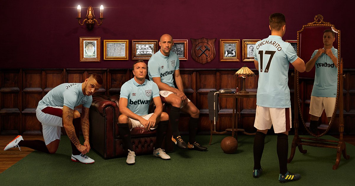 WestHam's tweet photo. Our historic Third Kit is now on sale.

➡️ https://t.co/EApCy2YfkU https://t.co/wm1S0XImEm