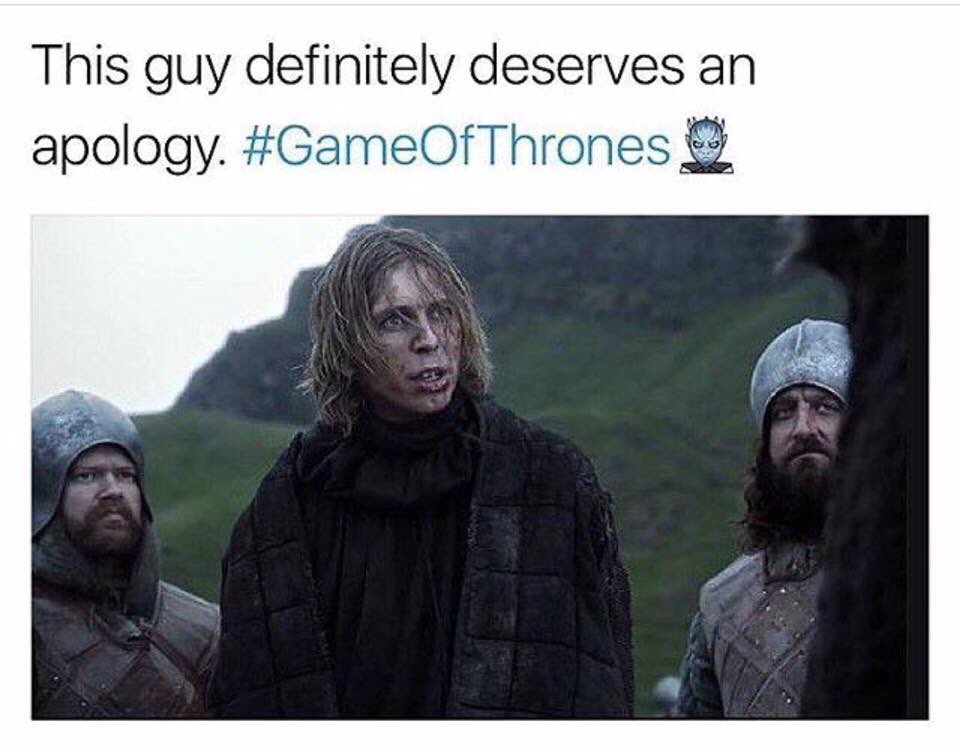 AGroupHasNoName's tweet photo. #apologynecessary #RIPWill #nightswatch #whitewalkersarereal #unfairexecution #nedstarkwaswrong #gameofthrones #asongoficeandfire https://t.co/IFwbFRnuB9