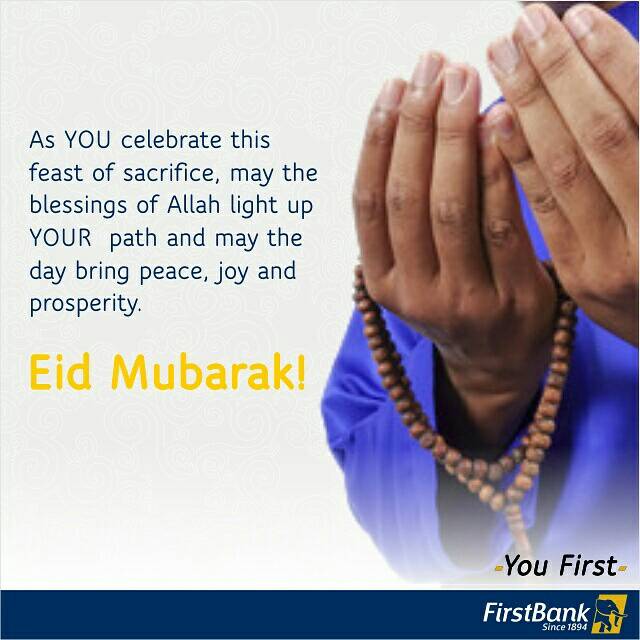 FirstBankngr's tweet photo. Eid Mubarak! From all of us at FirstBank #YouFirst https://t.co/BR5YYUzQsv