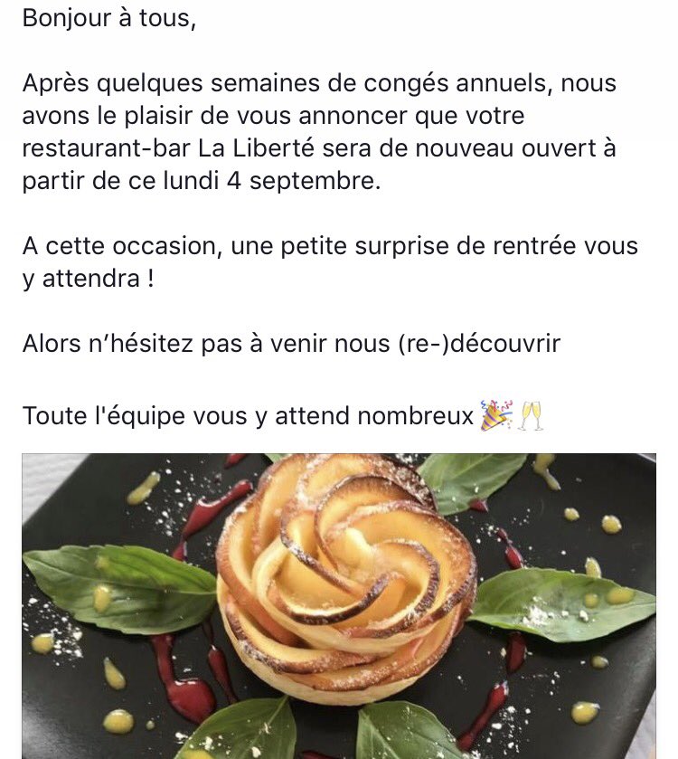 Laliberte44's tweet photo. Venez nombreux pour la réouverture ce lundi 4 septembre #findesvacances #renouveau #SaintNazaire #montoirdebretagne https://t.co/w9EczPAgxy
