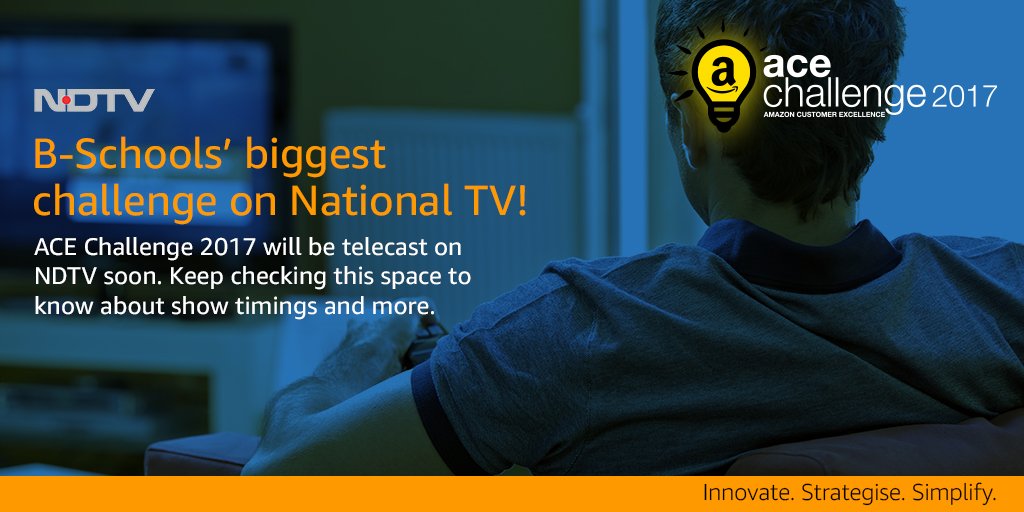 Here's a reason to stay glued to your tv screens! Dates and timings will be announced shortly. #Amazon #ACEChallenge2017 #NDTV