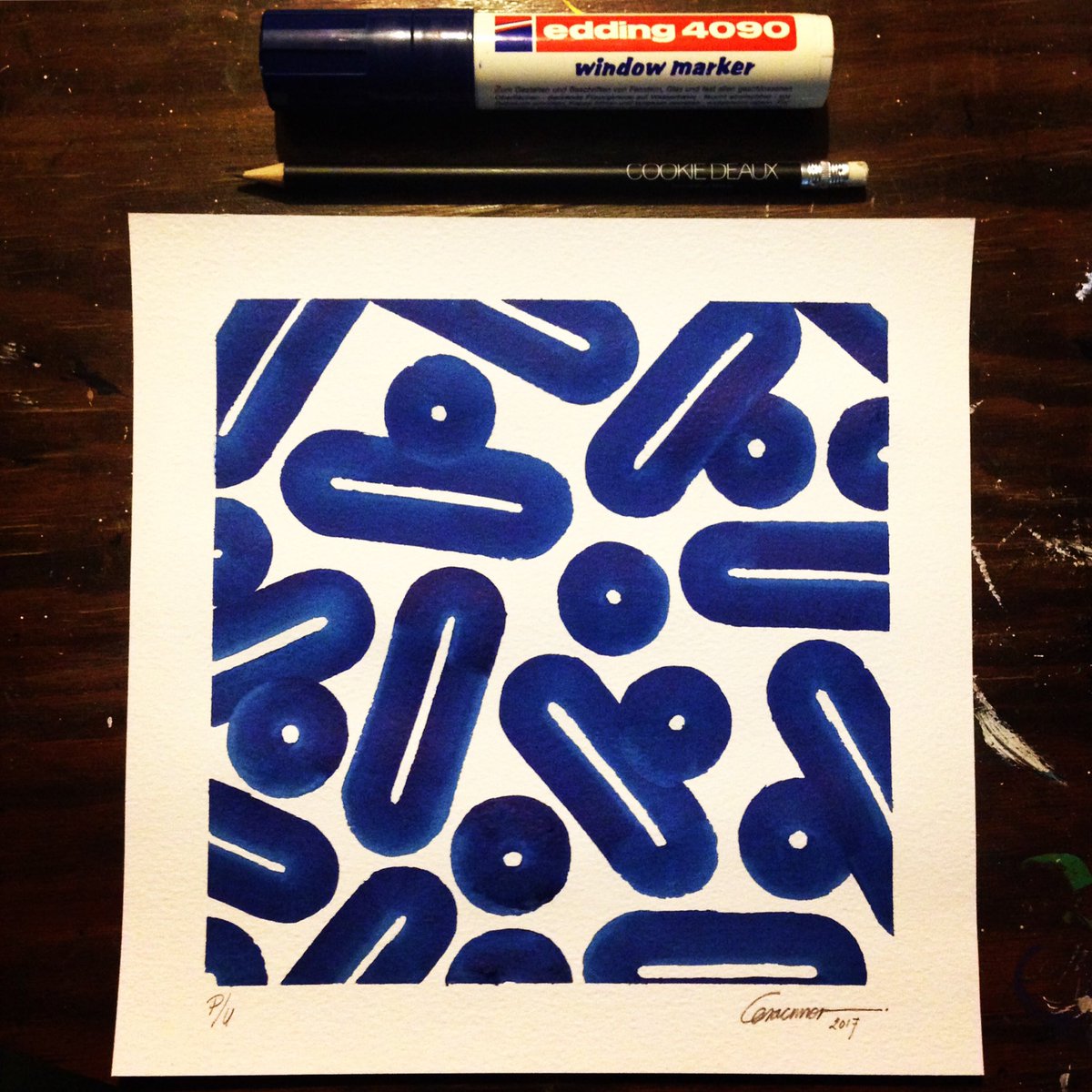 gracmor's tweet photo. #cerograffia #gracmor #art #edding #edding4090 #marker #ingredientsofidentity #cookiedeaux #mayan #numbers https://t.co/foEzIAr8I7