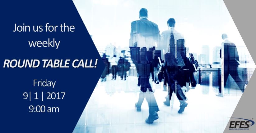 efesonline's tweet photo. Join us for the EFES Round Table Call today at 9:00 a.m. CST. Call 206-402-0100 Conference ID: 149036#. #EFESCommunity https://t.co/3rB7uPjDsV