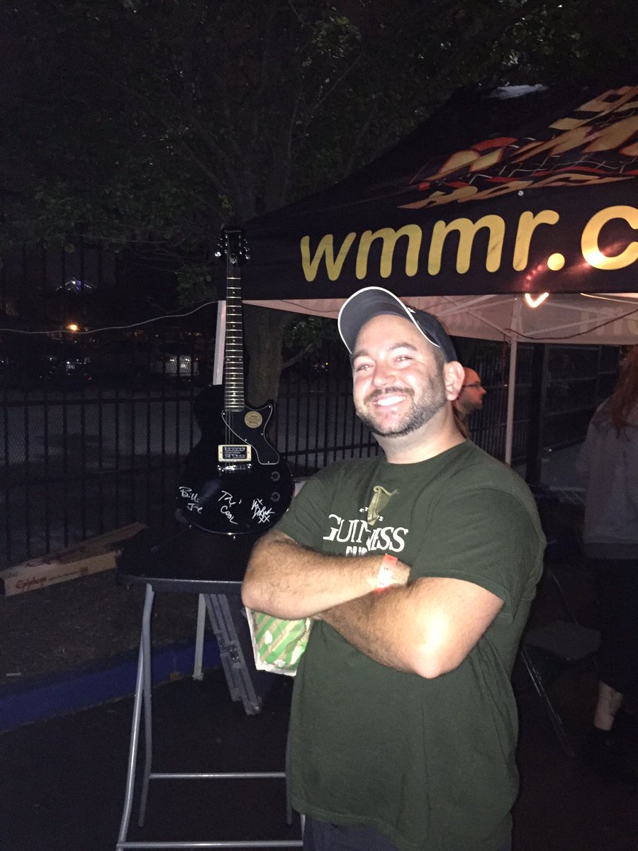 KG_Garvey's tweet photo. #MMRGreenDayGuitarContest. Had the best 30th Birthday at the Green Day show last night. Thank you @GreenDay &amp; @933WMMR https://t.co/YV0PH7LABT