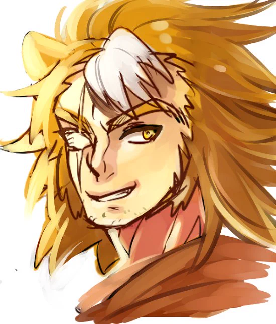 シオウ
ねこ族の中でもとんでもなく強いライオンのおっちゃん。城には兵団長として雇われてきていて敵はライオンに変身して蹴散らす。テツ爺とは徹底的に馬が合わない。 