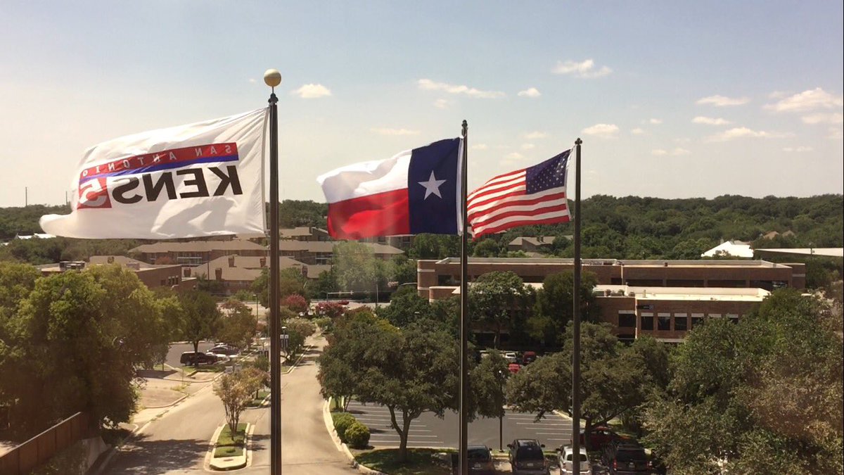 TomCury's tweet image. Three flags that make me proud. The Lone Star State is not alone. KENS 5 and sister stations in Texas and TEGNA raised $2m. #kens5eyewitness