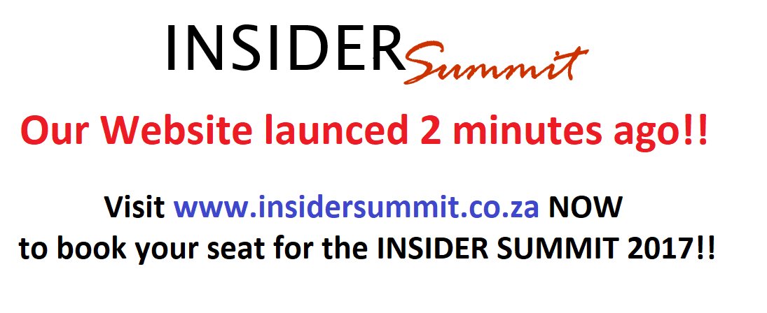 Insider_Summit's tweet photo. Our Website launched 2 minutes ago!! Make sure to book your seat for the INSIDER SUMMIT 2017!! Visit https://t.co/YeVe5dhkj4 https://t.co/K2kXPSzcZD