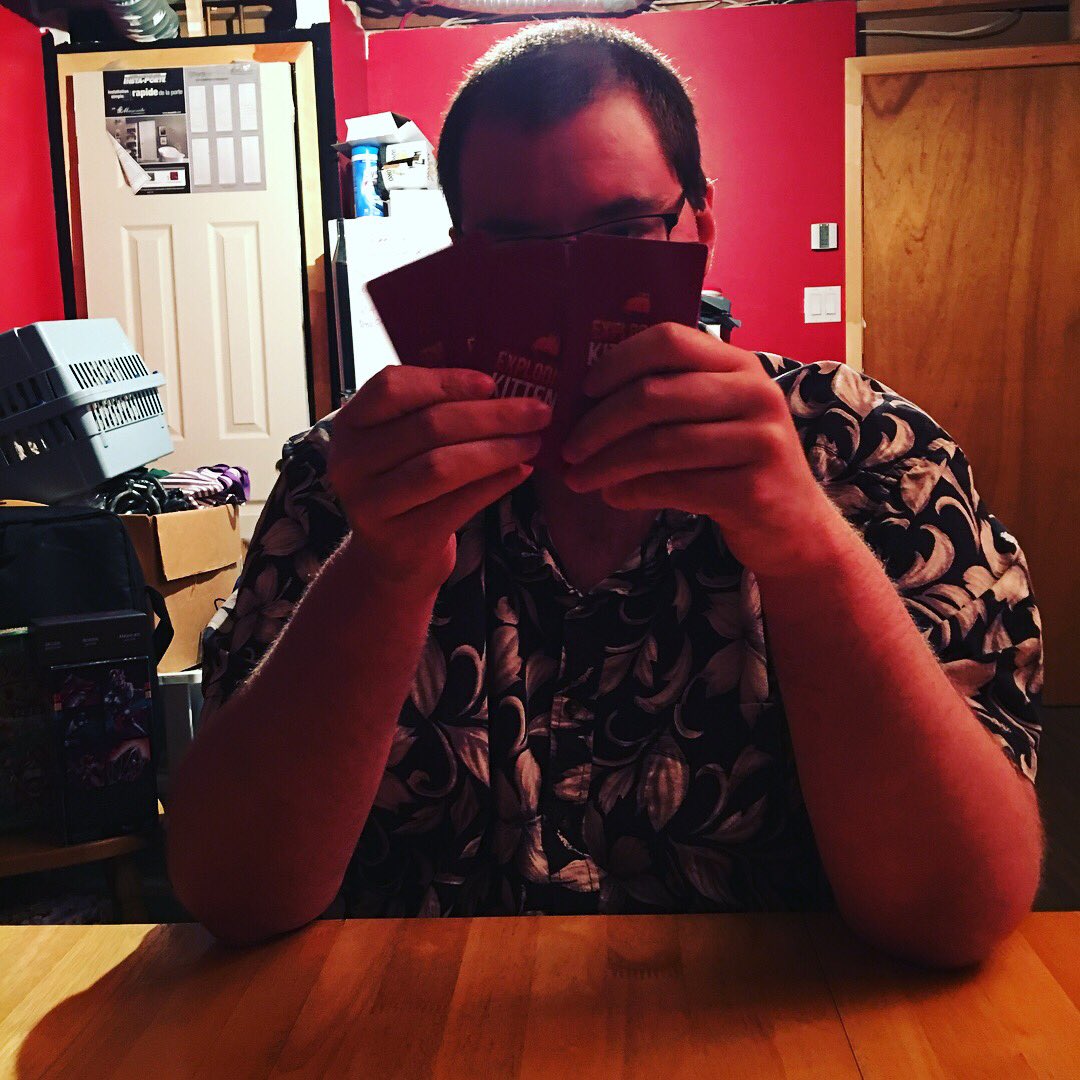 wots_qc's tweet image. TGIF #BGG, We tried out #ExplodingKittens last night. We are in love with this game 🤓 #2017BoardgameChallenge