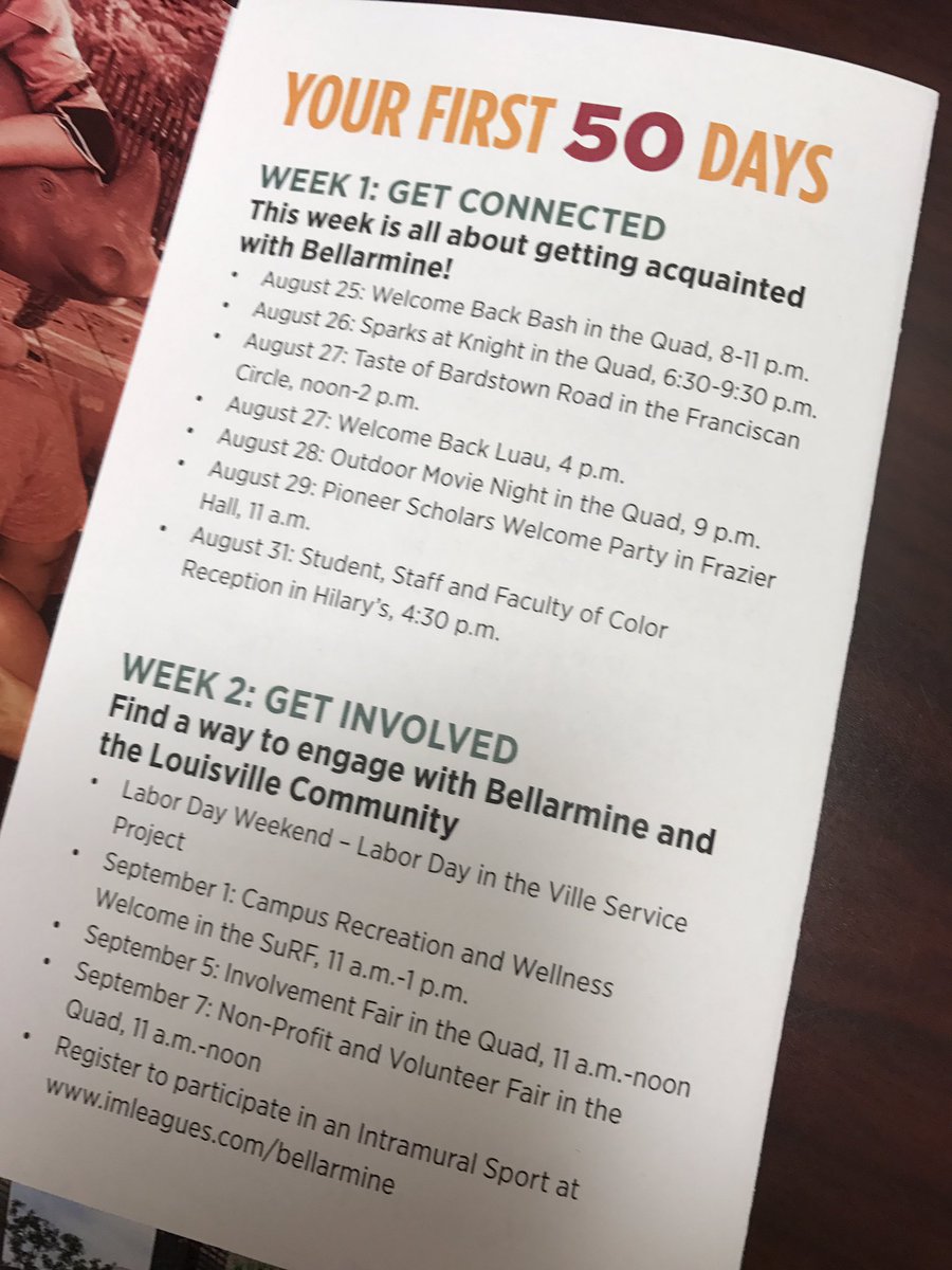 Hope <a href="/bellarmineU/">Bellarmine University⚔️</a> students had a great week 1! What did you like most? What's your plan for week 2? #findyourbu