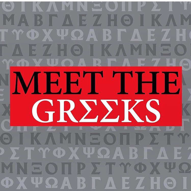 Can't wait to see you tonight for Meet the Greeks from 4-7 behind commons!