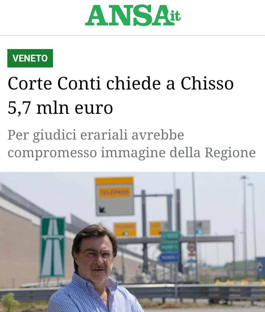 XMERIDIO78's tweet photo. #Chisso (FI) Reg. Veneto condannato a risarcire 5mln€ per danno all’immagine e danno da disservizio per il coinvolgimento inchiesta #Mose . https://t.co/Nqz3cf9Oqx
