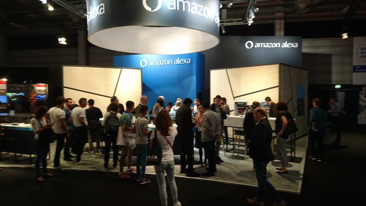 alexadevs's tweet photo. It's great to see our customers excited to learn about all the new Alexa-enabled products announced at #IFA2017 https://t.co/9FhMwavK4X
