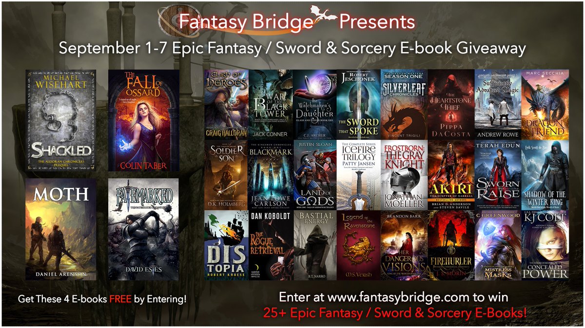 fantasy_bridge's tweet photo. Missing #GameofThrones already? Enter for a chance to win 25+ #epicfantasy #ebooks today! Enter #Giveaway here: https://t.co/pM7ksVUrI8 https://t.co/yagnDoMga5