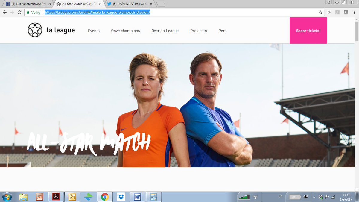 #Meisjesvoetbal za 2 sept #OlympischStadion #LaLeagueAllStarMatchenGirlsFinals met #OranjeLeeuwinnen en jong talent #LaLeagueTrophy.