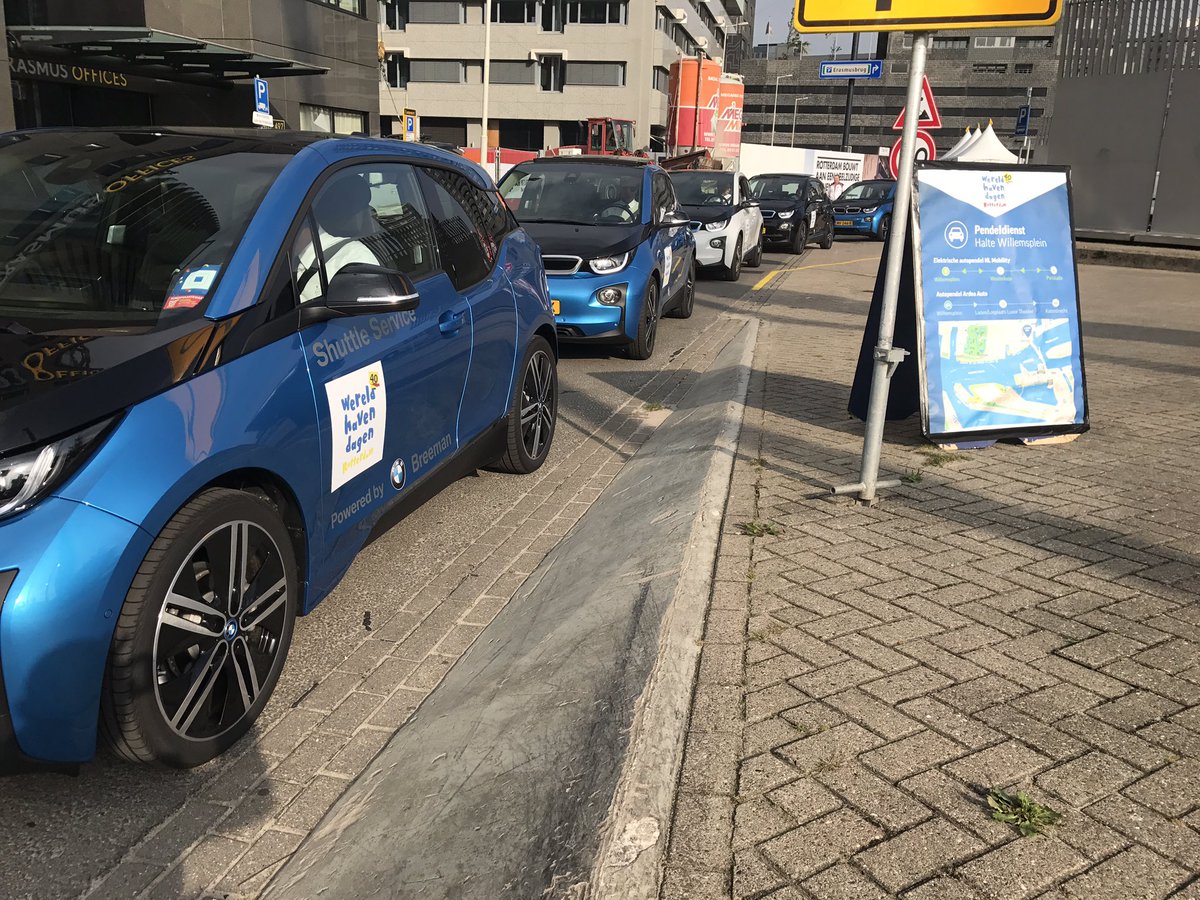 We zijn weer gestart! Vrij, zat en zon #wereldhavendagen #WHD <a href="/BMWiClubNL/">BMWi Club Nederland</a> @Elektrijden010 #sustainabletransport @Rotterdam_News