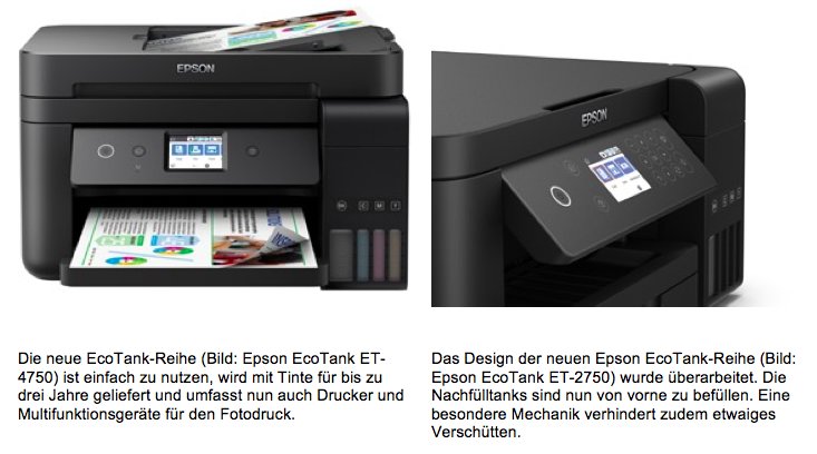 EpsonDE's tweet photo. #EpsonIFA2017 – #Epson zeigt neue #EcoTanks für Heimanwender, Kleinbüros und Fotoliebhaber, (Halle 21b, Stand 103) https://t.co/qvoNxVaSvR https://t.co/9O7f31Je63