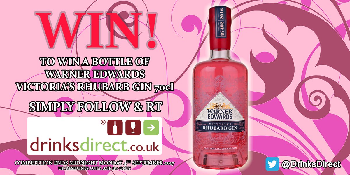DrinksDirect's tweet image. Chosen by popular vote, it&apos;s #FreebieFriday! For a chance to #win Warner Edwards Rhubarb Gin simply RT &amp;amp; FOLLOW @DrinksDirect #Competition