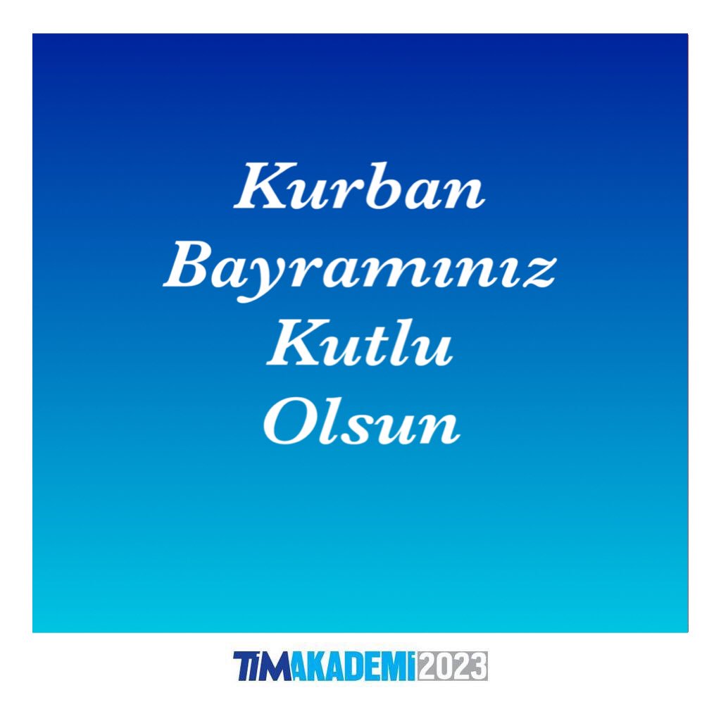 Kurban Bayramınız Kutlu Olsun...