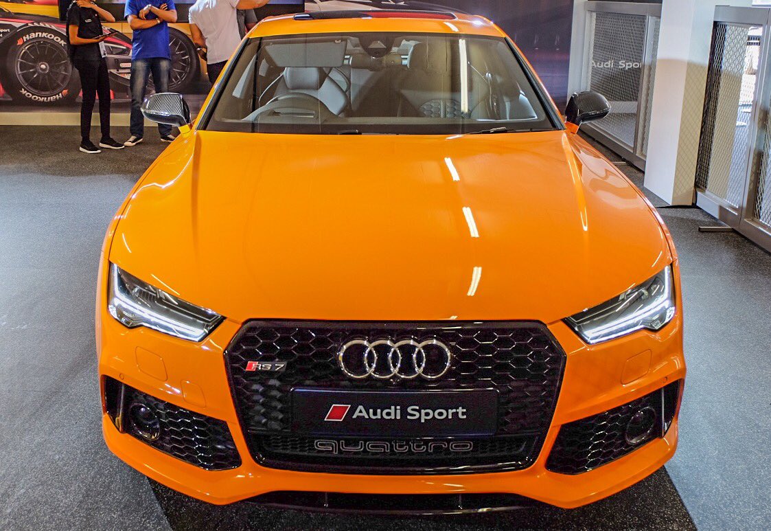 audisouthafrica's tweet photo. Vegas Yellow or Glut Orange? Which V8 would you pick?  #LeagueOfPerformance #AudiSport @FestivalSa https://t.co/KsxJobLkjx