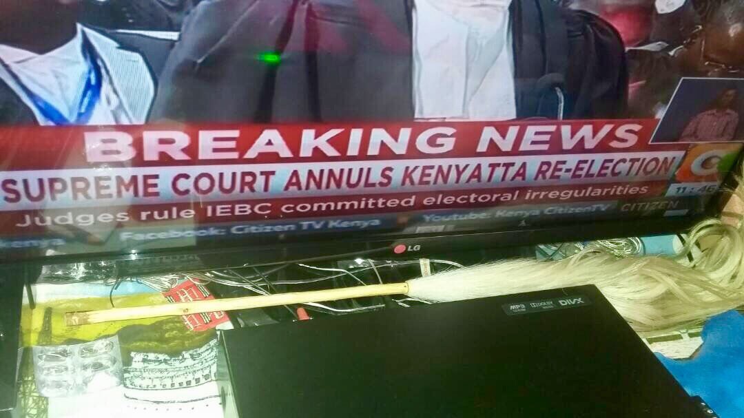 kizzabesigye1's tweet photo. Kenya's presidential election annulled!! Constitution & electoral laws were violated. Fresh election in 60days. Momentous! @KTNKenya @nbstv https://t.co/lN6v1XZfMQ