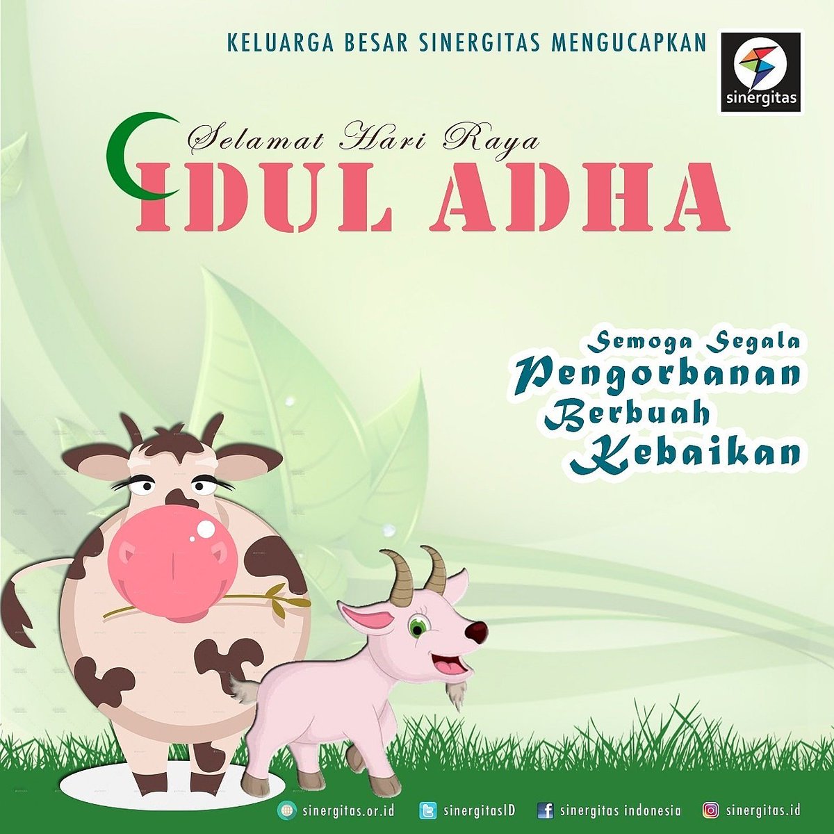 sinergitasID's tweet photo. Kami mengucapkan
Selamat Hari Raya
IDUL ADHA MUBARAK

PENGORBANAN TIADA HENTI
#Sinergitas
#SinergitasIndonesia
#SocialEntrepreneur https://t.co/ly3lJIkmpX