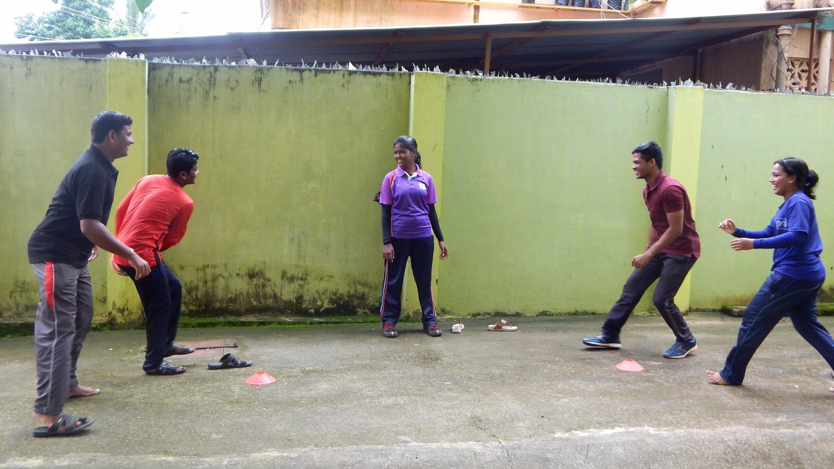 ProSportDev's tweet photo. Fun and games at our Bhubaneswar office, where we're training two new part-time coaches in the curriculum for our Community Sports Program. https://t.co/xpsVqGnq0n