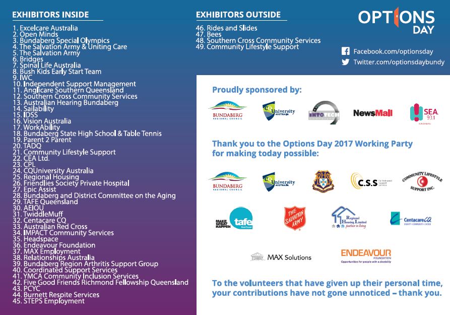 optionsdaybundy's tweet photo. HOT off the PRESS today is the Options Day 2017 event program. 
Come One Come All to #OptionsDay17 – EVERYONE IS WELCOME #FREESausageSizzle https://t.co/nDOcZ2gXZB