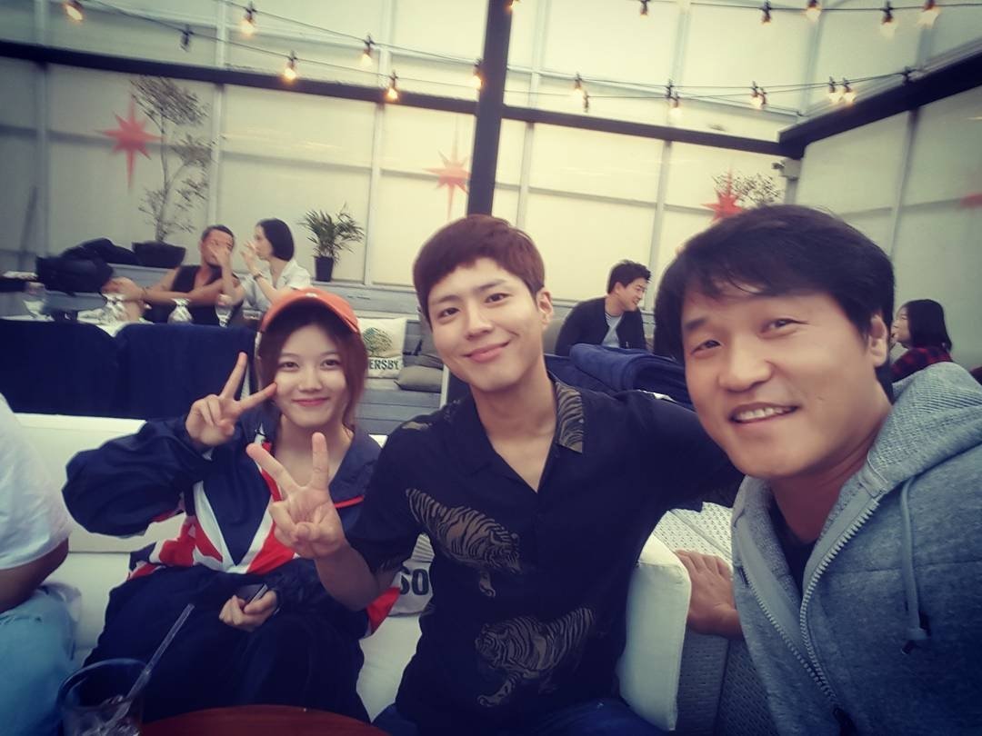 BoYoo__Couple's tweet photo. BoYoo at their drama's 1st year anniversary celebration...(cr: kwang_hwi_c) https://t.co/a8ib95qodS