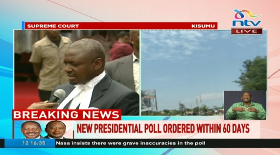 ntvkenya's tweet photo. The entire blame for this fiasco goes to the IEBC. The Election Act is very clear - Otiende Amollo. #SupremeCourtDecides https://t.co/fa8LOxB3fr