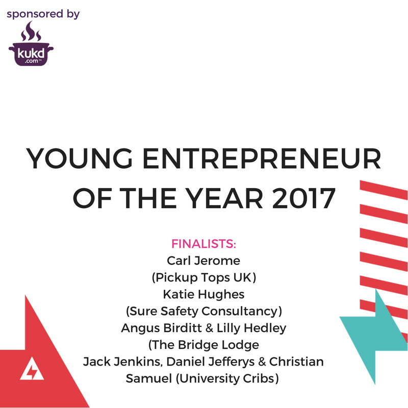StartUpNational's tweet image. 5 outstanding businesses represented for the Young Entrepreneur of the Year Award #WSUA17 sponsored by @GetKukd