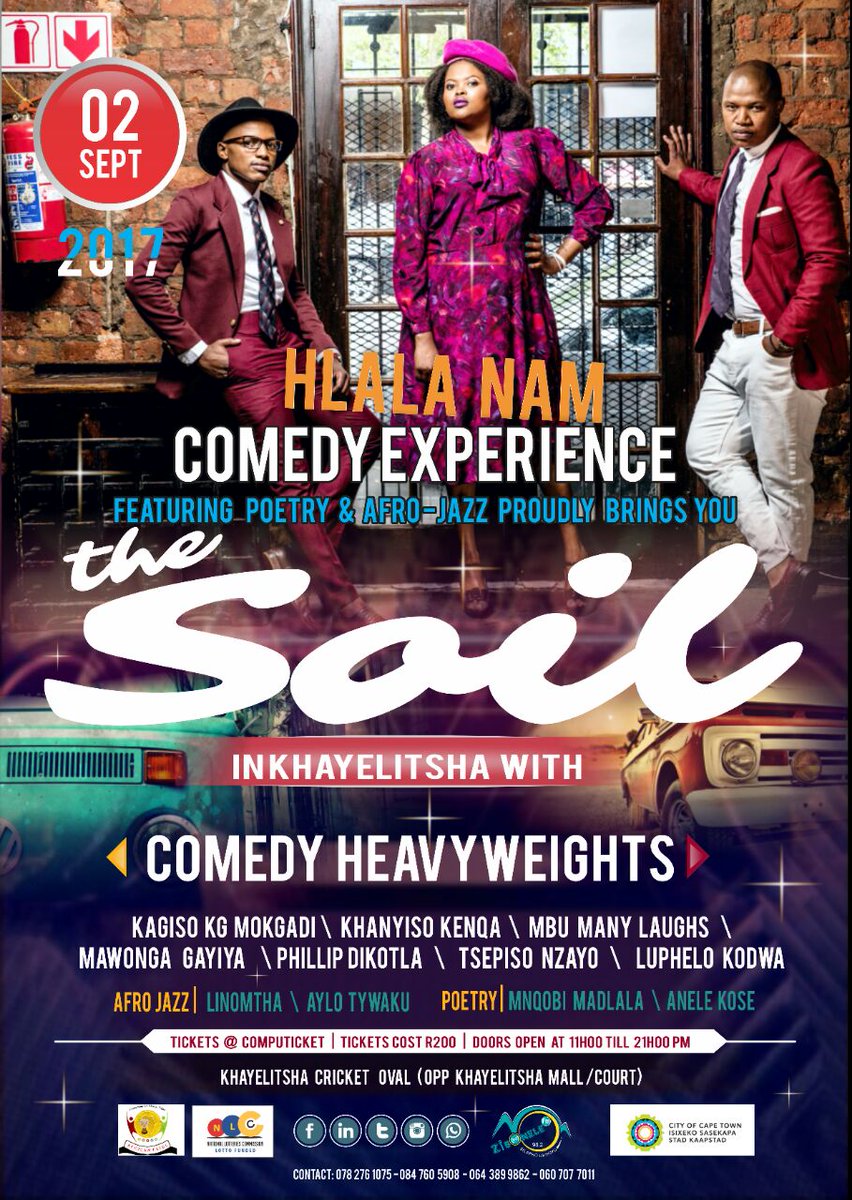 smavundla's tweet photo. Cape Town you can still win 1 of 2 tickets to #Comedyexperience this Saturday headlined by @TheSoilMusic check @plat4mmag for details https://t.co/Vt0fQ2QNft