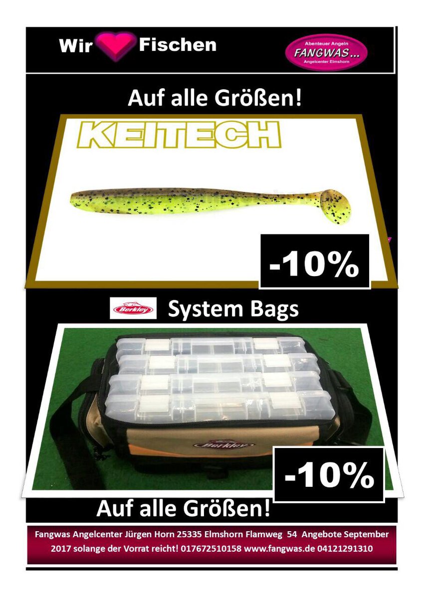 AngelsportSH's tweet photo. Unsere Angebote im September. Schlagt zu! (1/2) https://t.co/CYmOO6mBRM