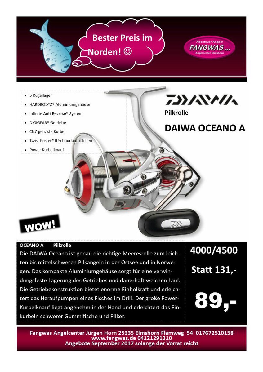 AngelsportSH's tweet photo. Unsere Angebote im September. Schlagt zu! (1/2) https://t.co/CYmOO6mBRM