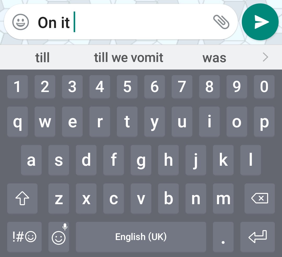 AdamFretwell90's tweet photo. Think my phone is suggesting a mad one! #OnItTillWeVomit #UTS #CrackLife #TeamDB #DitchTheMainstream https://t.co/7jy0G2rDV7