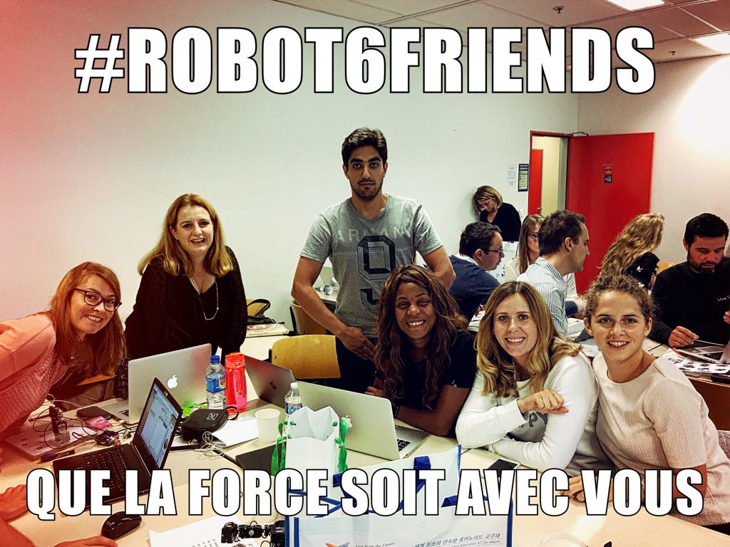 TeamGeekette's tweet photo. Super équipe = super #robot ? @COGIBOT et la Team #Geekette y croient ! Allez les @6friends_robot ! Que la force soit avec vous #MBAMCI https://t.co/oYlNMiHScc