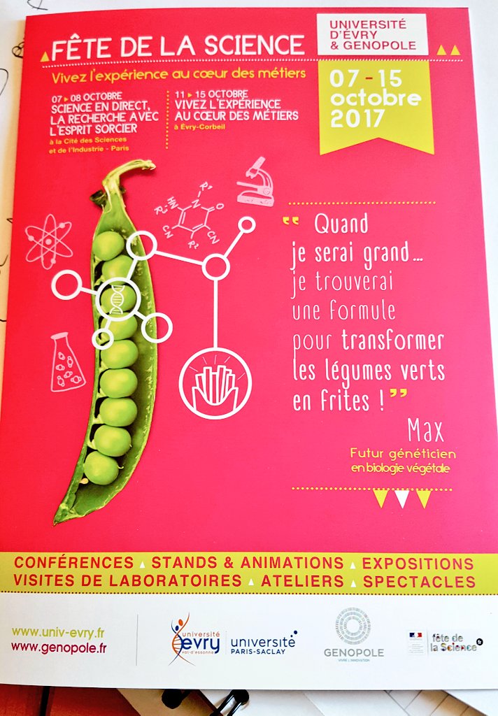 UnivEvry's tweet photo. #FETE DE LA #SCIENCE 2017
Le programme est arrivé : https://t.co/hBs86674pC
#Recherche #découverte #Enfant #famille #scolaire #métiers https://t.co/C0GrW41aln